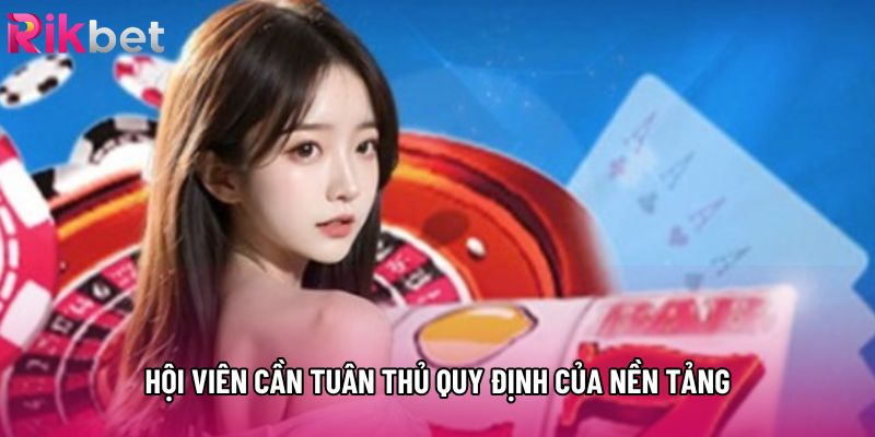Hội viên cần tuân thủ quy định của nền tảng Hội viên cần tuân thủ quy định của nền tảng